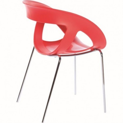 Plastová jednací židle DESIGNE NA 18 nohy chrom - nosnost 120 - výběr barvy plastu